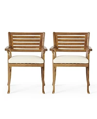 Streamdale 5-Piece Acacia Wood Dining Set With Cushions