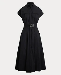 Lauren Ralph Women's Buckle-Trim Cotton-Blend Shirtdress