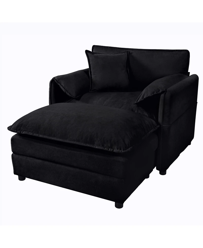 Streamdale Oversized Recliner Chair with Ottoman