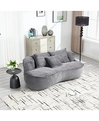 Streamdale Plush Bean Bag Sofa Cozy Lounger for Adults & Kids (Dark Gray)