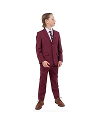 Stacy Adams Little Boys Burgundy 5 Pc Suit