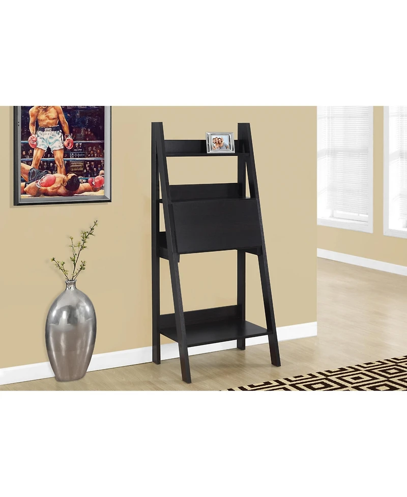 Compact Ladder Writing Desk with Built-in Bookshelves For Study Room
