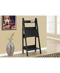 Compact Ladder Writing Desk with Built-in Bookshelves For Study Room