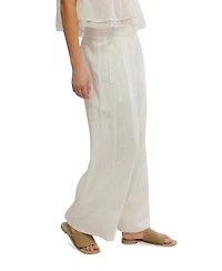 Free People Women's Days End Linen-Blend Pull-On Pants