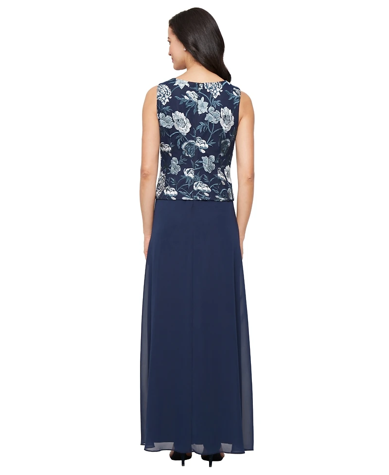 Alex Evenings Petite Stretch Tulle Jacket Dress