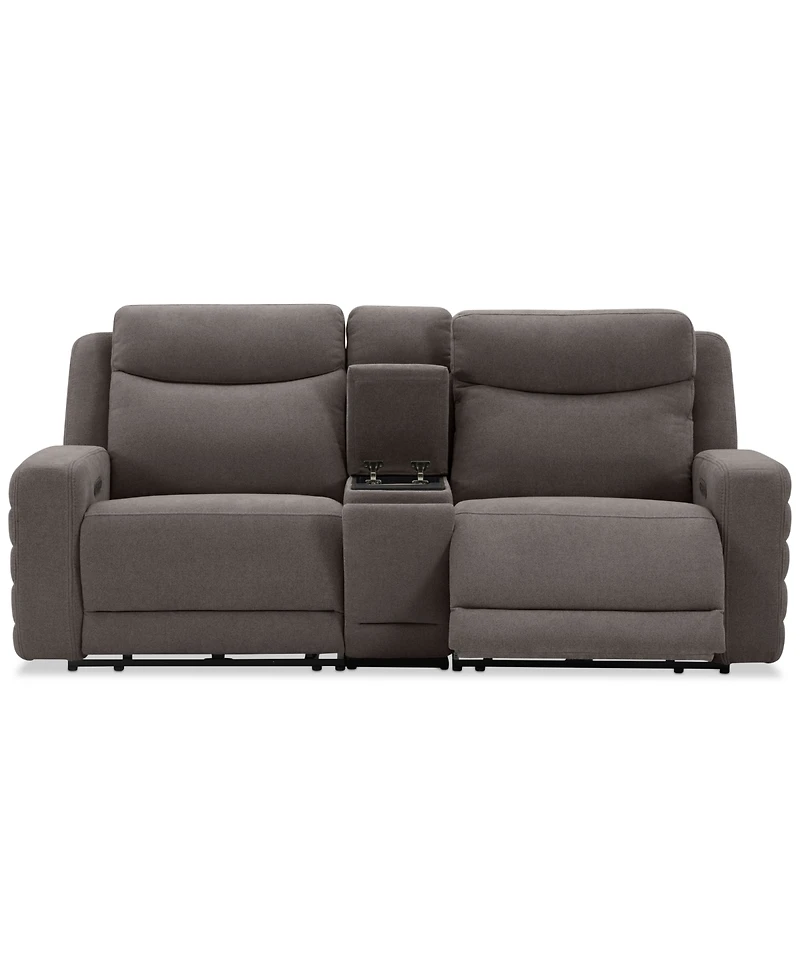 Kristyan3-Pc. Fabric Sofa with 2 Power Motion Chairs and Console, Exclusively at Macy's