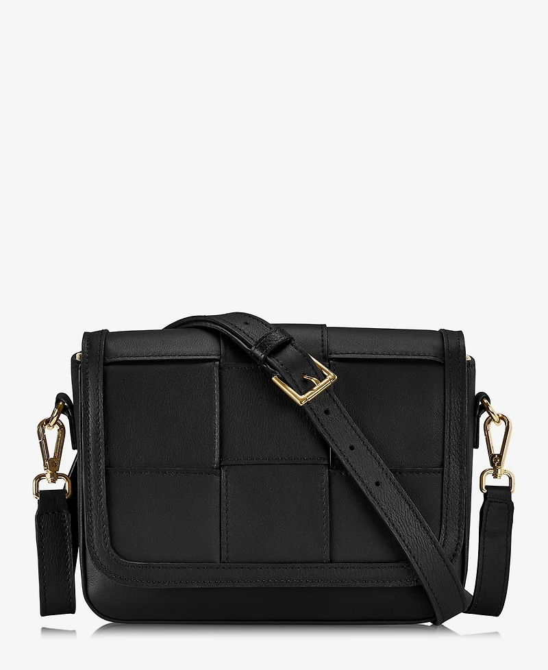 GiGi New York Lily Handwoven Leather Mini Crossbody Bag