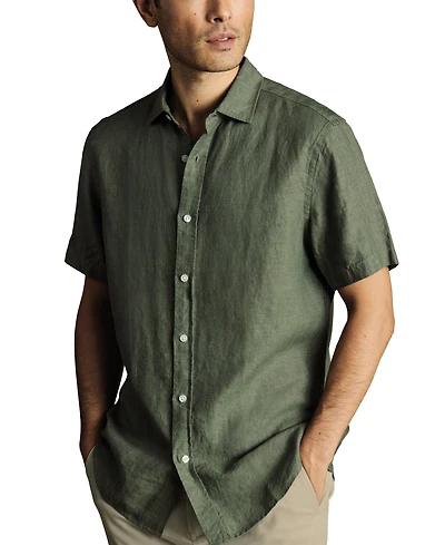 Charles Tyrwhitt Men's Slim-Fit Button-Down Linen Shirt