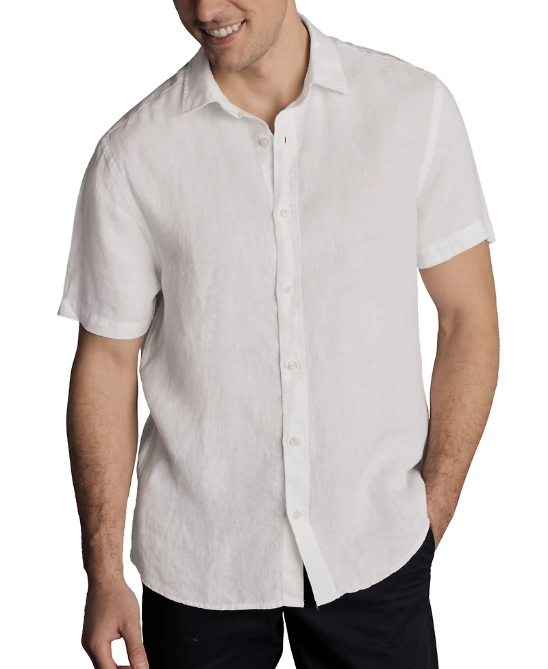 Charles Tyrwhitt Men's Slim-Fit Button-Down Linen Shirt