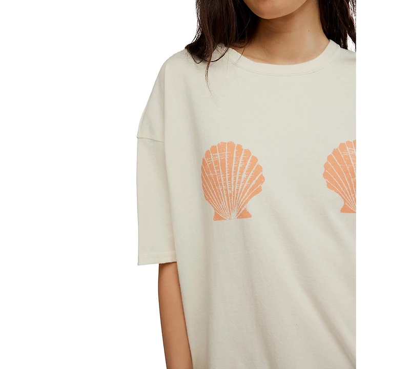 Free People Women's Shell Graphic Cotton Short-Sleeve T-Shirt