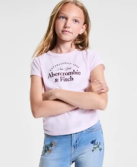 abercrombie kids Girls Anf Heritage Logo Graphic Ruched T-Shirt