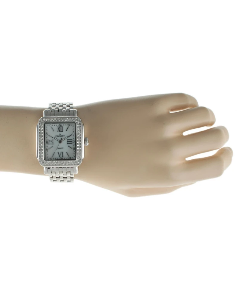 Peugeot Women's 36X30mm Silver Tank Bracelet Watch Panther Link Bracelet