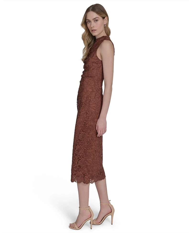 Vince Camuto Women's Lace Sleeveless Sheath Midi Dress