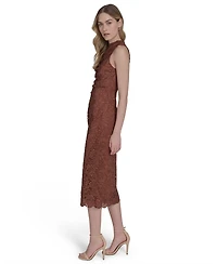 Vince Camuto Women's Lace Sleeveless Sheath Midi Dress