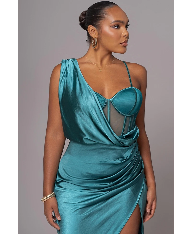 Jluxlabel Women's Anastacia Drape Maxi Dress