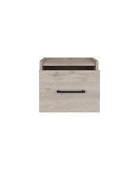 Modern One-Drawer Faux Wood Floating Nightstand – Space-Saving Design
