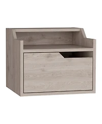 Modern Floating Nightstand with One Drawer – Faux Wood Design