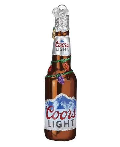 Old World Christmas 4.5" Adult Beverages Holiday Coors Light Beer Bottle Ornament