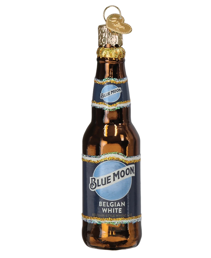 Old World Christmas 4.5" Adult Beverages Blue Moon Beer Bottle Ornament