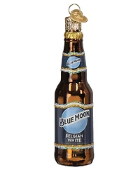 Old World Christmas 4.5" Adult Beverages Blue Moon Beer Bottle Ornament