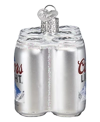 Old World Christmas 2.5" Adult Beverages Coors Light Six Pack Beer Ornament