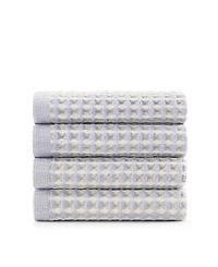 Dkny Pure Yarn Dyed Waffle Unbleached Cotton Washcloth Set, 13" x