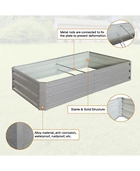 6x3x1 ft Metal Raised Garden Bed - Easy Assembly & Durable