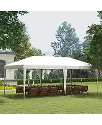 Outsunny 10' x 20' Pop Up Canopy Tent, Outdoor Gazebo & Carry Bag,