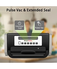 Bonsenkitchen Vacuum Sealer Machine, Globefish Technology for Perfect Vacuum Sealing, Powerful Low-Noise Food Vacuum Sealer with Easy Handle Design, B