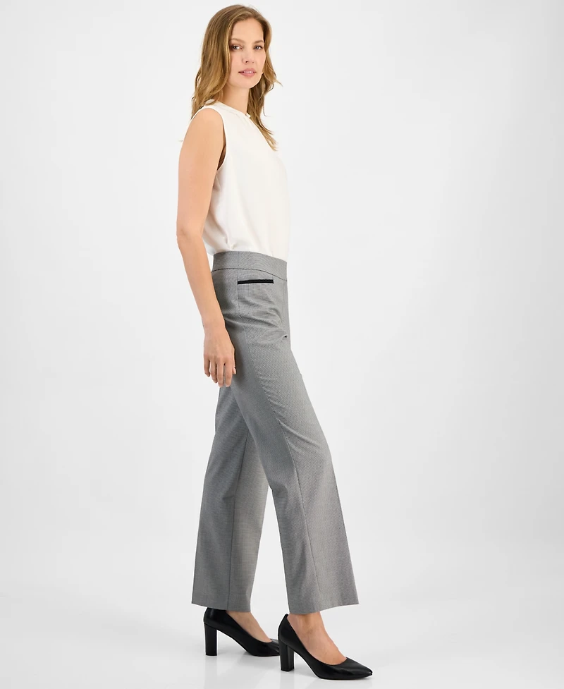 Kasper Women's L-Pocket Gingham-Print Pants, Regular & Petite