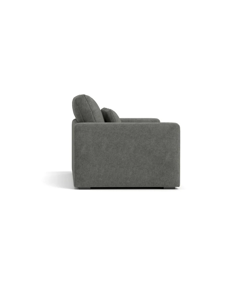 83" Modern Sofa Couches for Living Room, 3 Seater Sofa, Upholstered Compressed Cushions & Detachable Cover,Pewter
