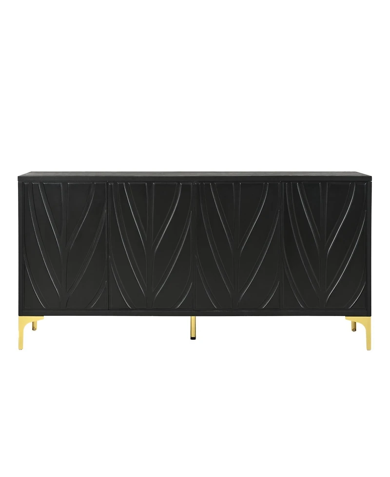 Modern Black Sideboard Buffet Cabinet - 60"