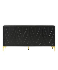 Modern Black Sideboard Buffet Cabinet - 60"