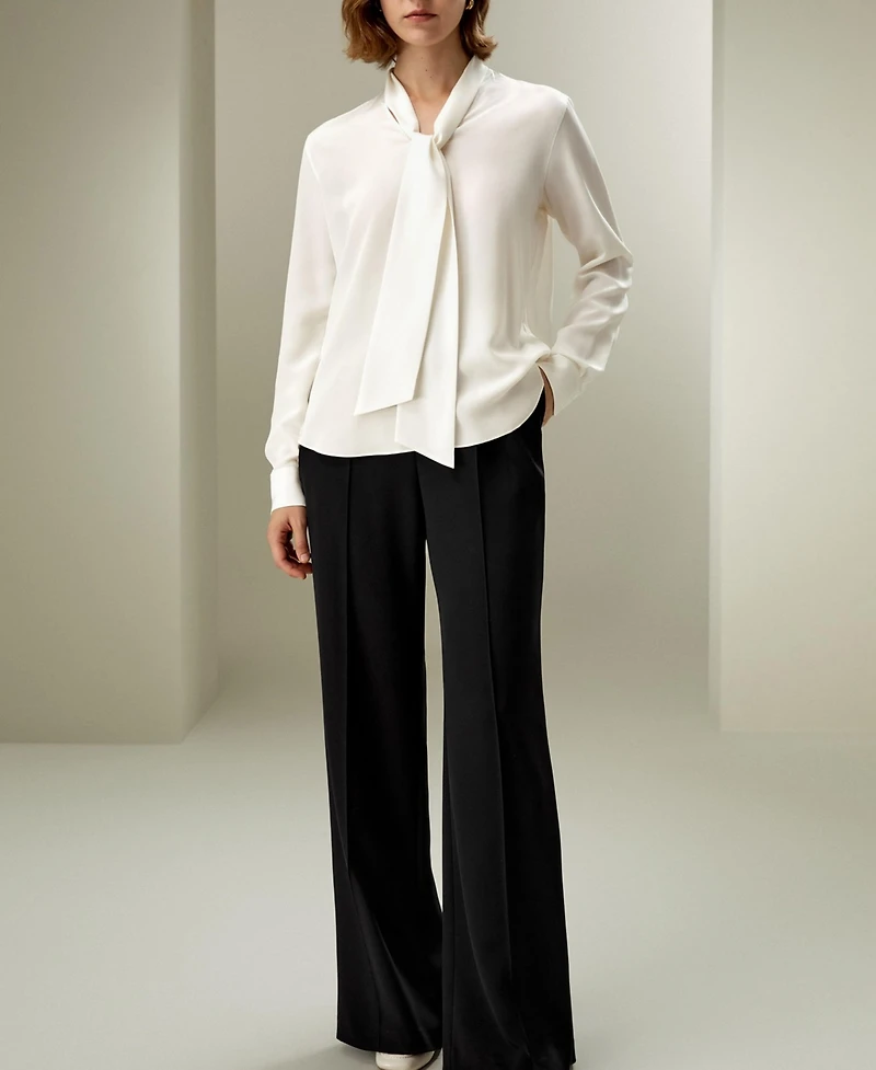 Lilysilk Women's Silk Bowtie Blouse