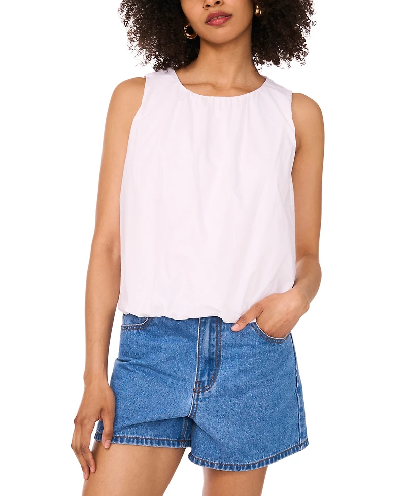 1.state Women's Cotton Sleeveless Bubble Top