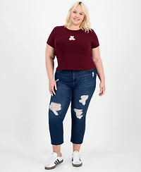 Hippie Rose Trendy Plus Bear Baby Crewneck T-Shirt