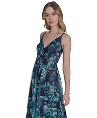 Eliza J Women's Embroidered Sequined Sleeveless Ball Gown