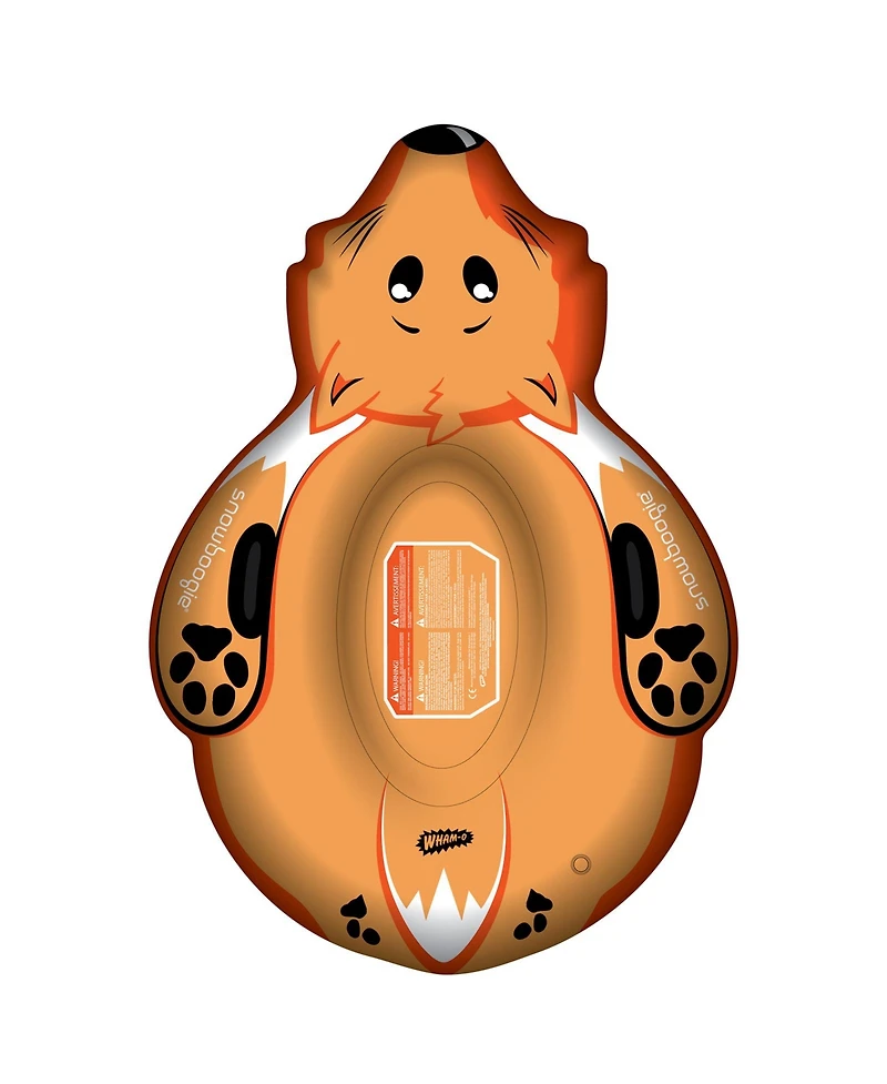 Winter Single Rider Snow Tube, 44" Inflatable Animal Sled, Outdoor Toys with Two Handle