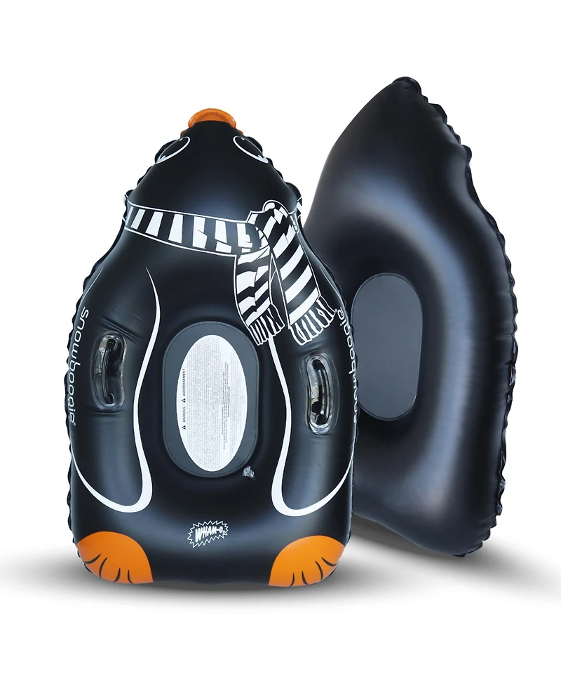 Winter Single Rider Snow Tube, 44" Inflatable Animal Sled, Outdoor Toys with Two Handle