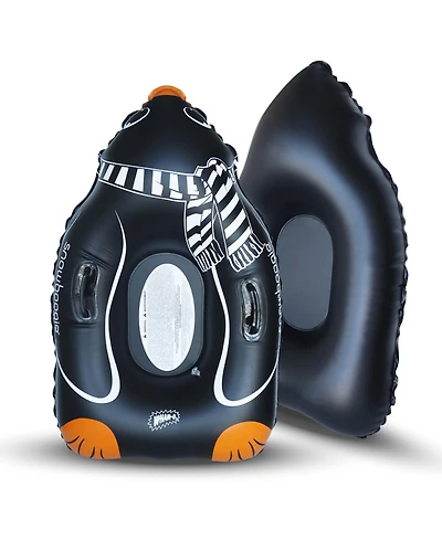 Winter Single Rider Snow Tube, 44" Inflatable Animal Sled, Outdoor Toys with Two Handle