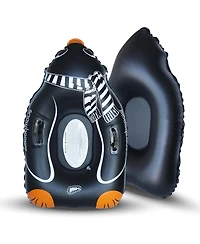 Winter Single Rider Snow Tube, 44" Inflatable Animal Sled, Outdoor Toys with Two Handle