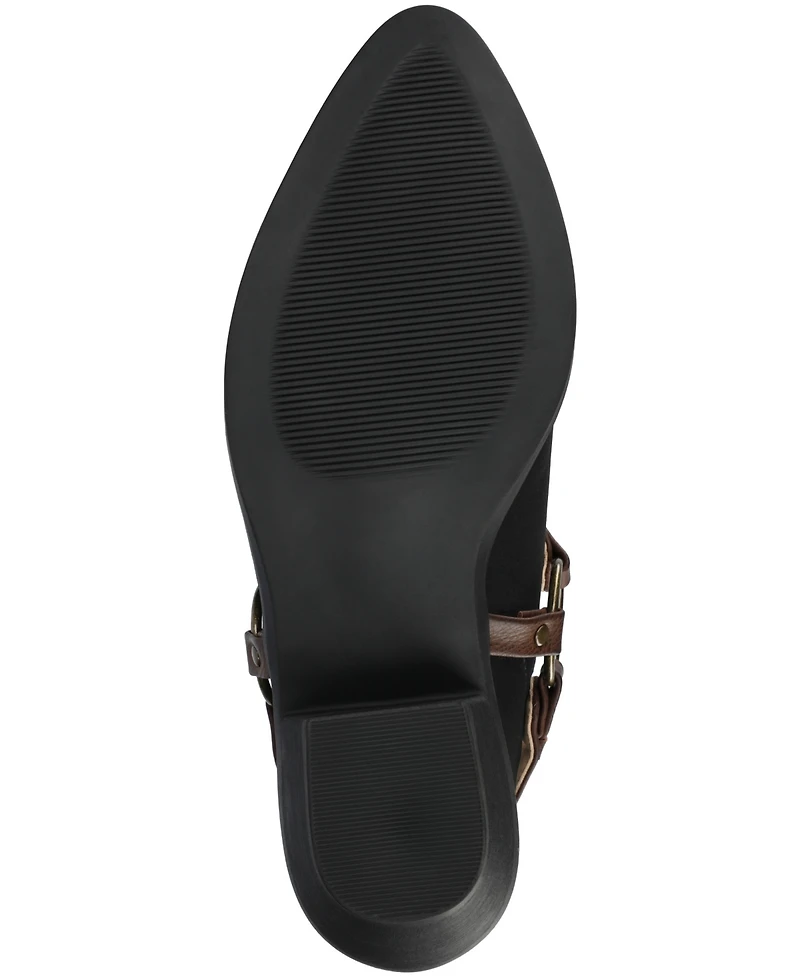 Journee Collection Women's Urbana Pointed Toe Comfort Casual Strappy Mules