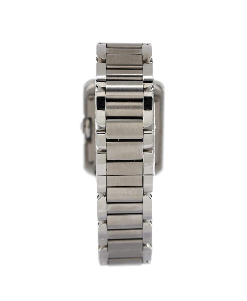 Pre-Owned Cartier Tank Anglaise Quartz Watch in Stainless Steel with Diamond Markers 23mm