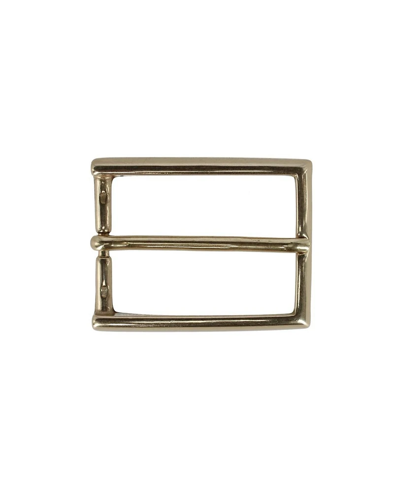 Trafalgar Men's 35mm Italian Simply Classic Rectangular Solid Brass Harness Belt Buckle