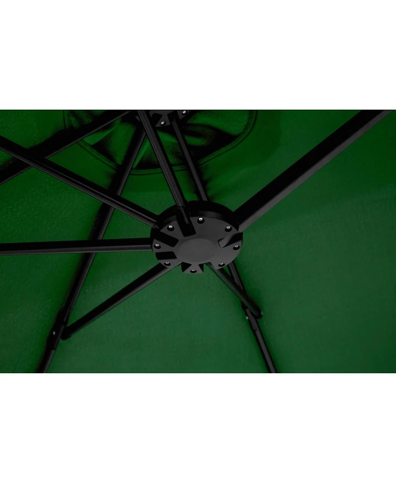 14.8 Ft Double Sided Outdoor Umbrella Rectangular Large with Crank ( Dark green)