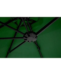 14.8 Ft Double Sided Outdoor Umbrella Rectangular Large with Crank ( Dark green)