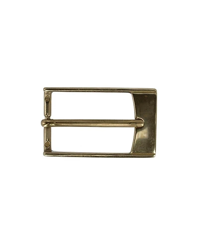 Trafalgar Men's 30mm Elongated Rectangular Solid Brass Italian Harness Belt Buckle