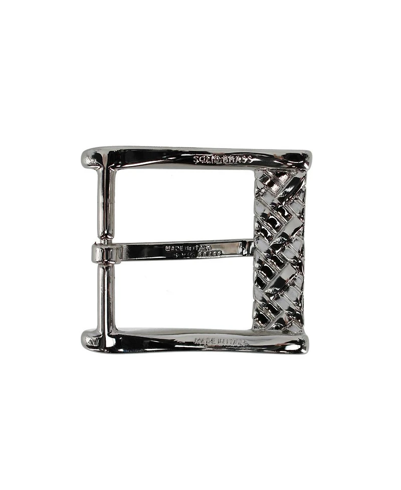 Trafalgar Men's 40mm Solid Brass Basketweave Design Italian Harness Belt Buckle