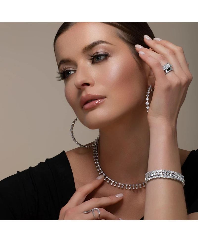 Anna Zuckerman Luxe G Color 5 Carat Tennis Bracelet Four Prong