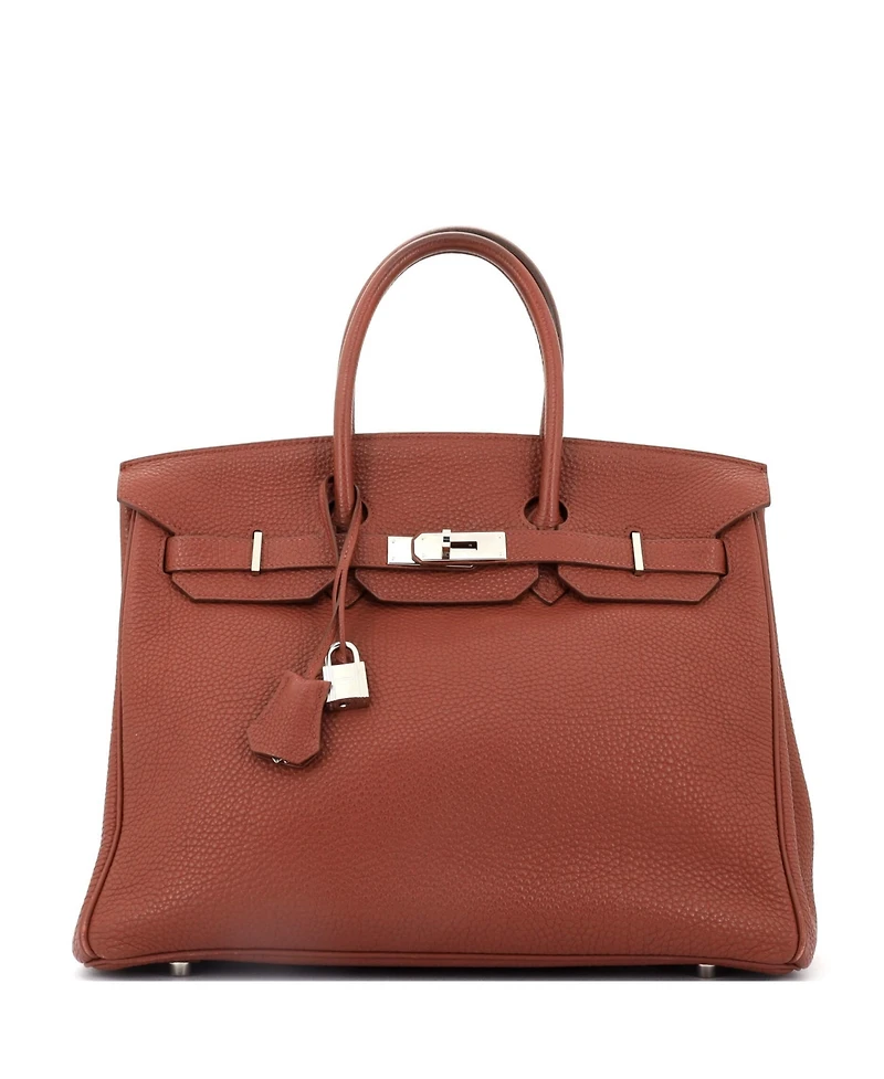 Pre-Owned Hermes Birkin 35 Handbag Togo with Palladium Hardware